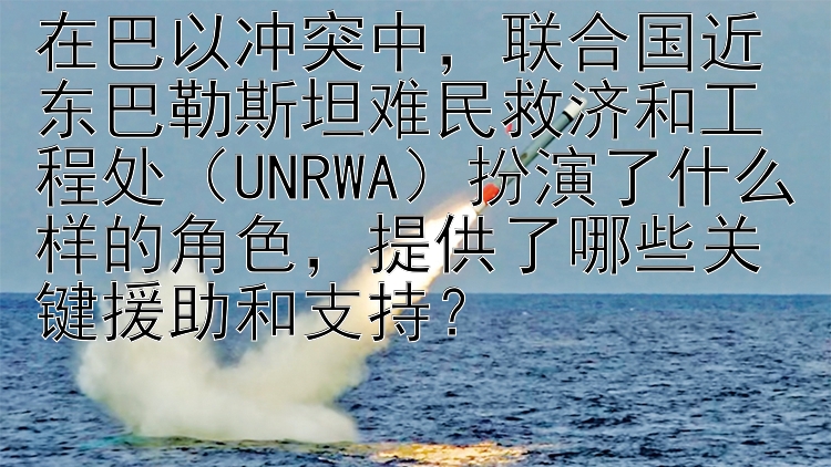 在巴以冲突中，联合国近东巴勒斯坦难民救济和工程处（UNRWA）扮演了什么样的角色，提供了哪些关键援助和支持？